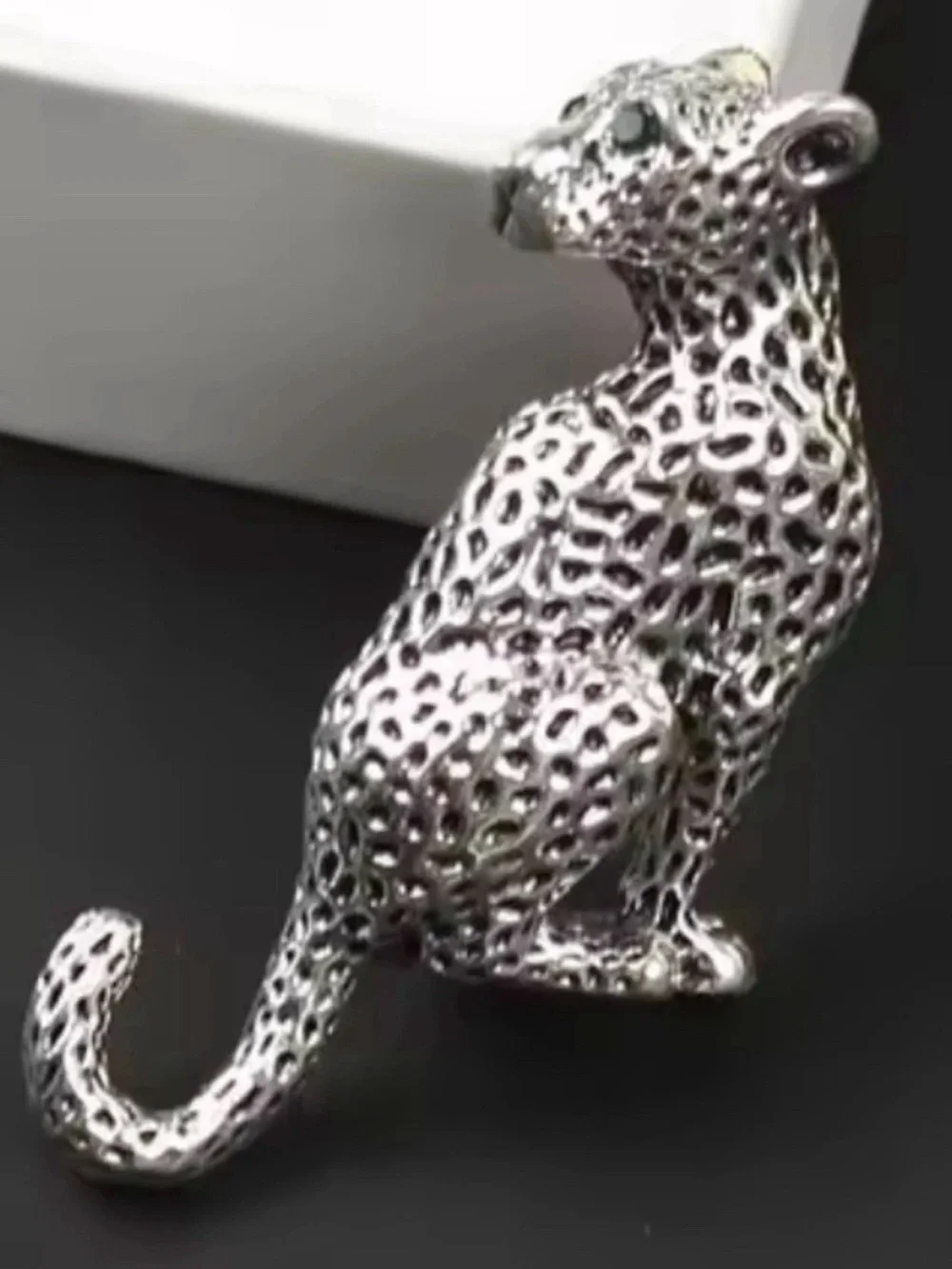 Fashion Jewelry Silver Leopard Pin Brooch